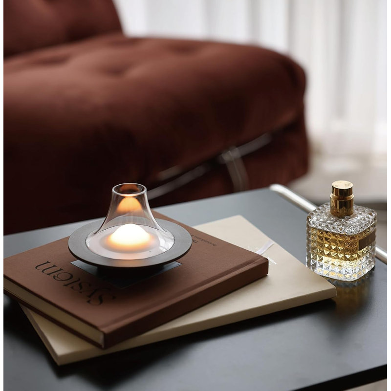 Lampe de table à DEL sans cordon Owlpack Puff, Noir