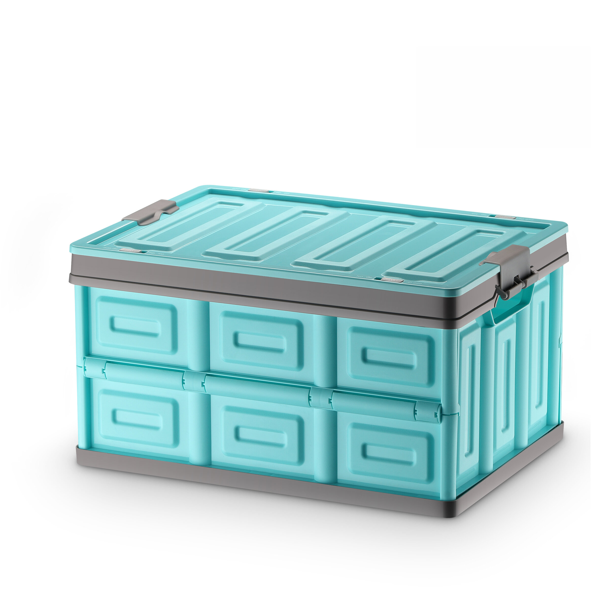 WFX Utility™ Caesar Hardware Foldable Car Trunk Organizer Storage Box  Portable Collapsible 55 Litres Car Trunk Plastic Box With Secure Buckle Lid  And Side Opening, Tiffany Blue & Reviews - Wayfair Canada