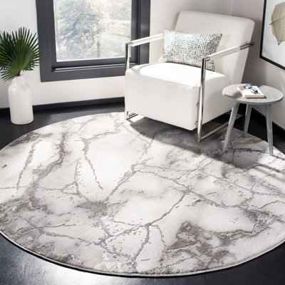 Swindle Abstract Grey/Silver Area Rug