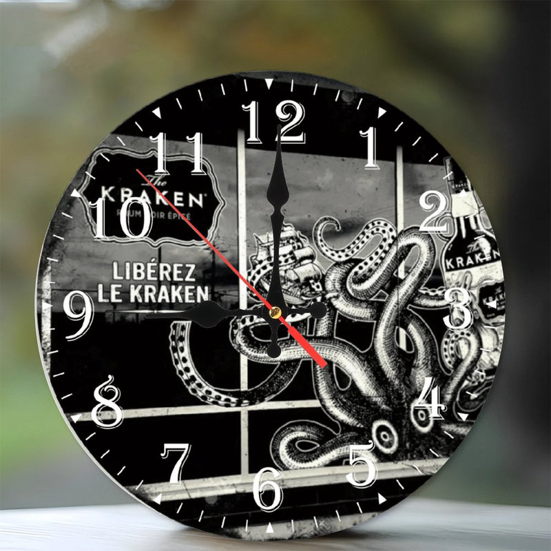 Horloge murale en bois 10 po, mouvement silencieux, à piles (piles AA non incluses), décor artistique, parfait pour les décorations