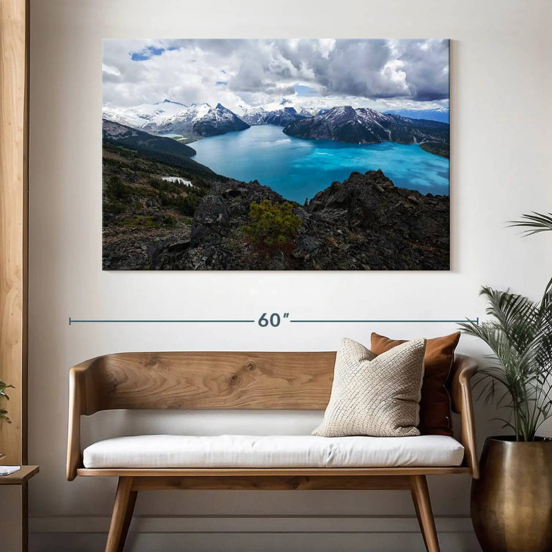 Lac Garibaldi en été, H 34 po x l 51 po