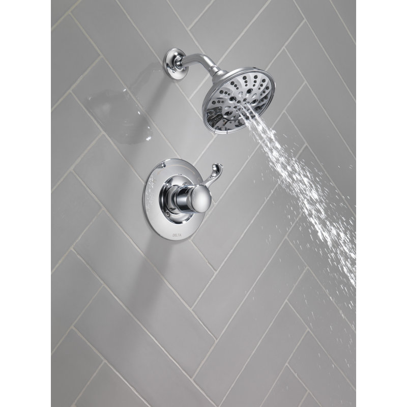 Esato Shower Faucet with Rough-in Valve and H2Okinetic Technology, Chrome