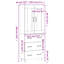 Longlier 69.5cm Wide 3 Drawer Highboard-1386201618