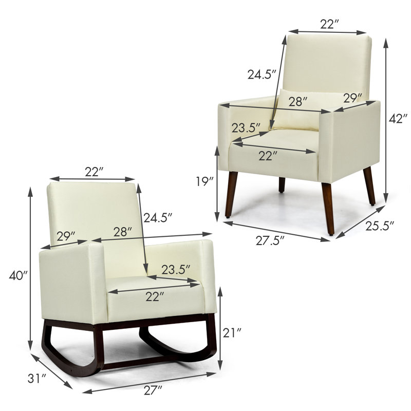 Chaise berçante Moynihan, Beige