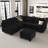 Allinson 7-Piece Velvet Freely Combined Modular Sofa L Shaped Couch Variable Sofa Bed Sleeper Apartment Living room Sectional Storage Sofa-101644912