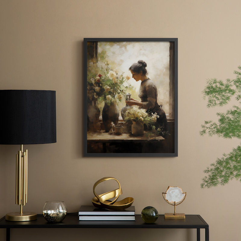 Reproduction encadrée WOMEN Series CDXII - bois massif, H 21 po x l 17 po, Noir, noir, noir, noir