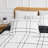 Urban Grid oversized Reversibe duvet cover set-98770687