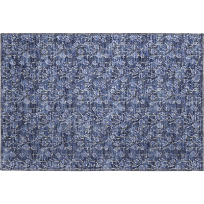 Premium Machine Washable Prisco Navy Rug