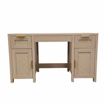 Bureau à domicile avec tiroirs et armoire, organisateur de poste de travail moderne