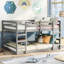 Lit double superposé gris - construction, convient à deux matelas, rehausse le style du lit de la chambre à coucher, apparence solide, matelas-266450860