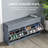 Modern Shoe Rack Bench For Entryway, Storage Organizer With Cushion, 2 Drawers, Adjustable Shelf, Holds 8 Pairs, Gray-821062167