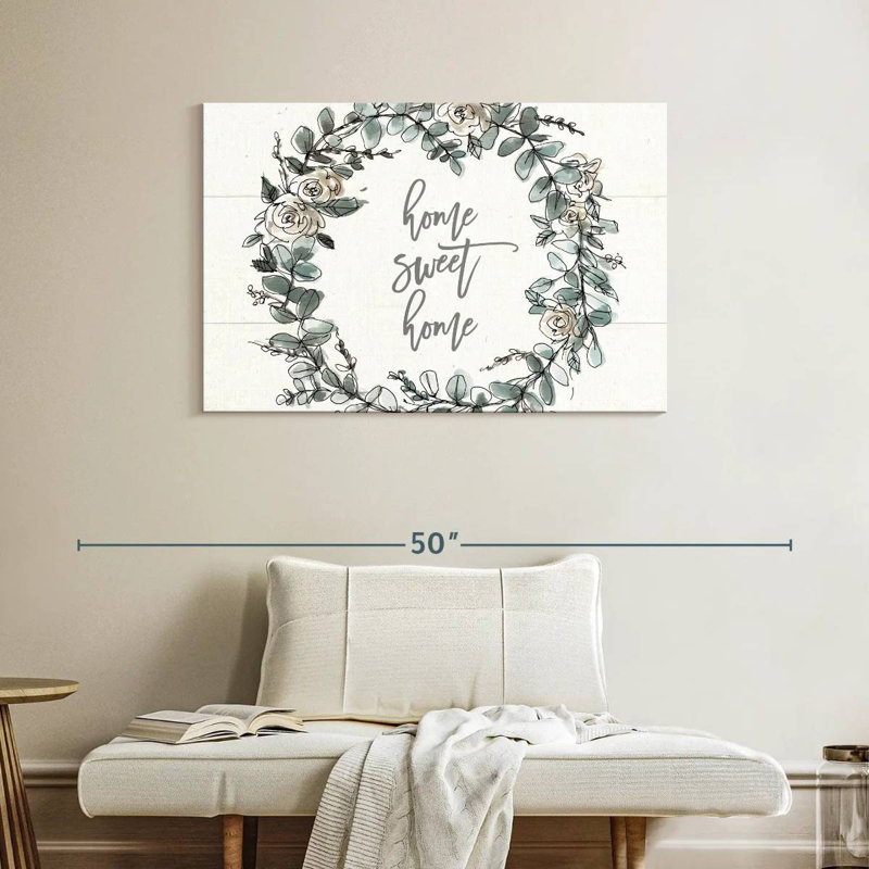 Tergel Modern Farmhouse Home Sweet Home, H 26 po x l 39 po