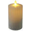 Fluted LED Wax Pillar, 3x6 Inch