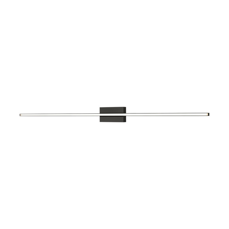 Luminaire mural à intensité variable 1 lumière Vega, Noir, H 3 po x l 48 po x P 2,125 po