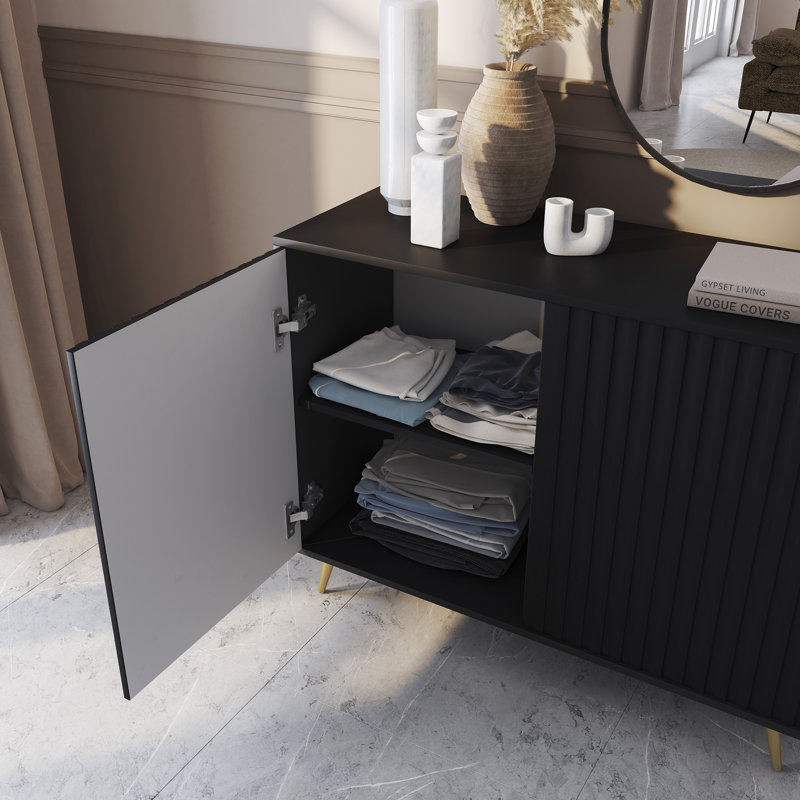 Linesville 104cm Sideboard, Black