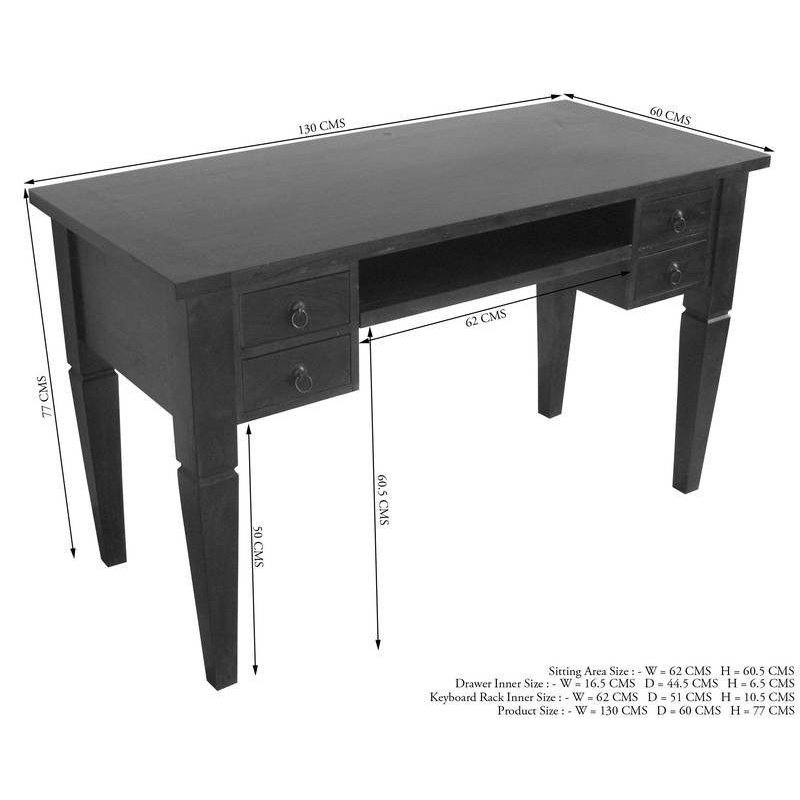 Oxford Solid Wood Secretary Desk