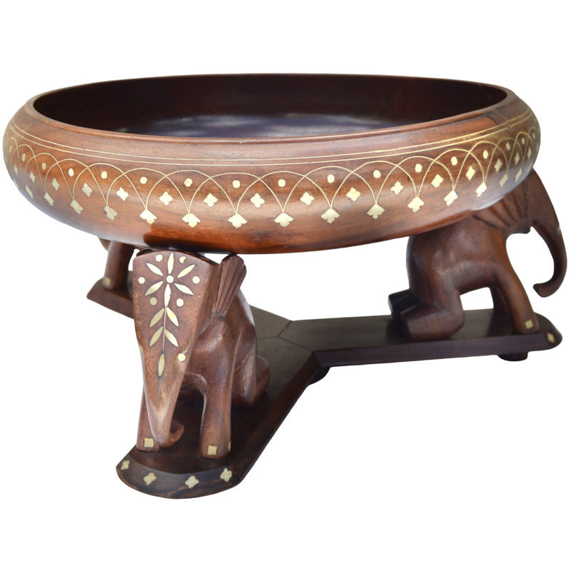 Solid Wood Decorative Bowl