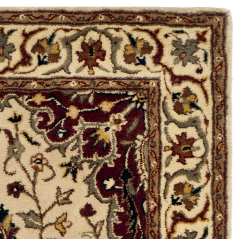 Bermondsey Ivory/Red Area Rug, Rectangle 4' x 6'