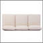 Canapé à trois places avec dossier en tressage de corde de 73,23 po (teck clair + corde beige + coussin beige)