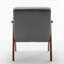 Chaise d'appoint avec revêtement en velours et structure en bois massif, mobilier de salon classique de style Mid-Century moderne pour sièges supplémentaires-41996909