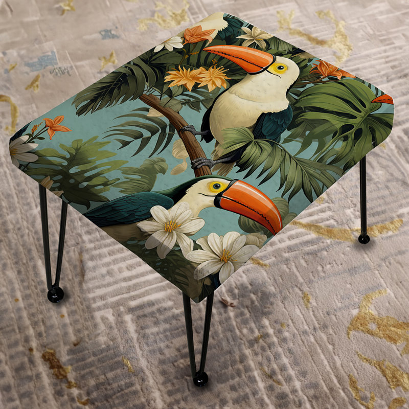 Toucan tropical motif tropical - repose-pieds rectangulaire tropical