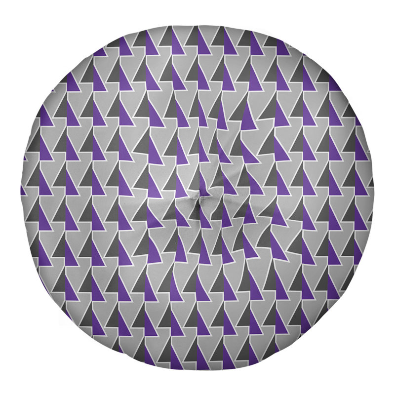 Coussin de sol à flèches changeées, 30 po x 30 po, Violet