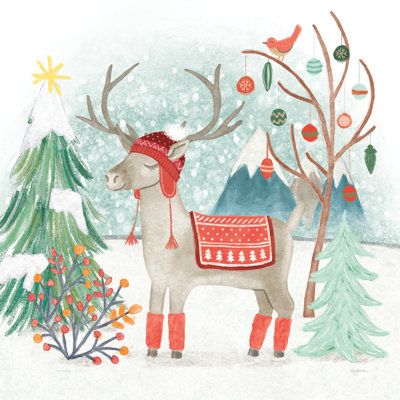«Reindeer Jubilee II» par Mary Urban - impression sur toile tendue