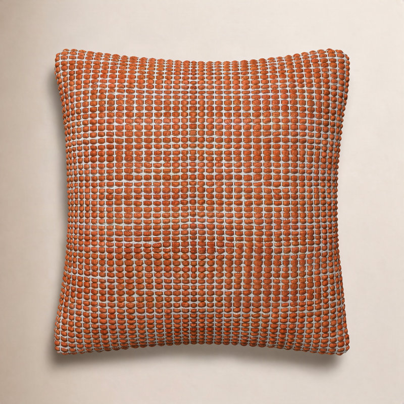 Waverly Wool Blend Throw Pillow, 13" x 20", Rust, Polyester/Polyfill