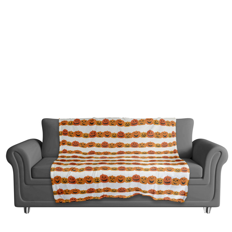 Jeté à motif citrouille 