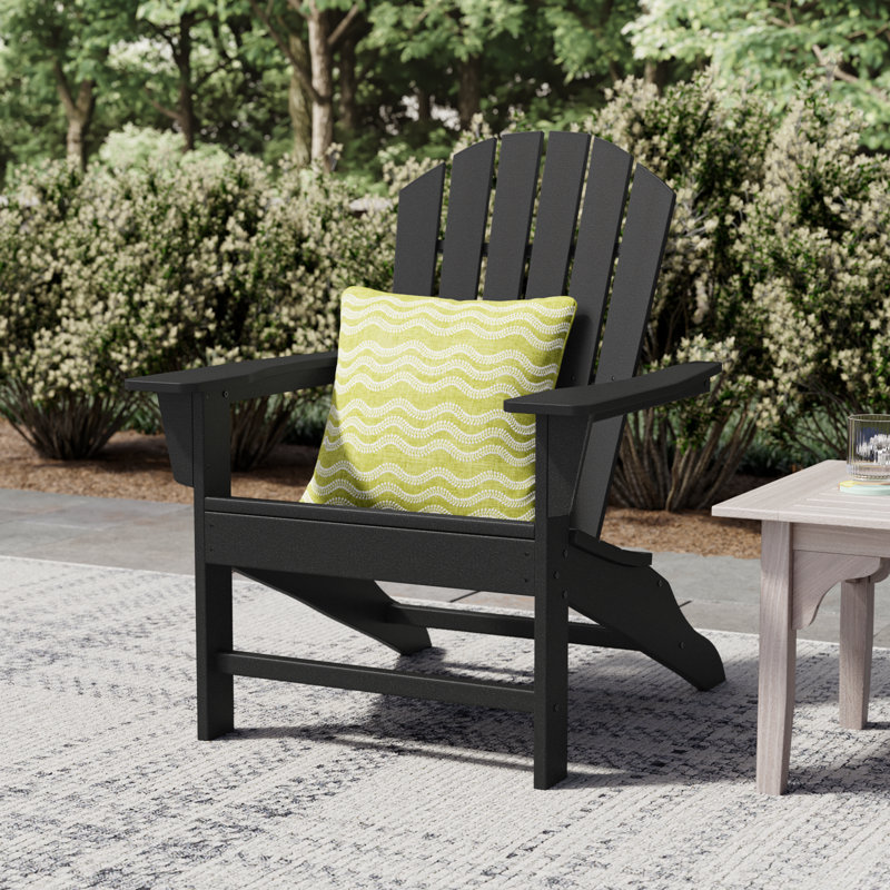 POLYWOOD Adirondack Chair, Black