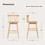 Tabouret de comptoir moderne en bois massif de 24 po, tabourets pour îlot de cuisine avec dossier-1666775512-1666775507