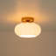 Plafonnier semi-encastré 1 lumière en verre blanc-1244953127