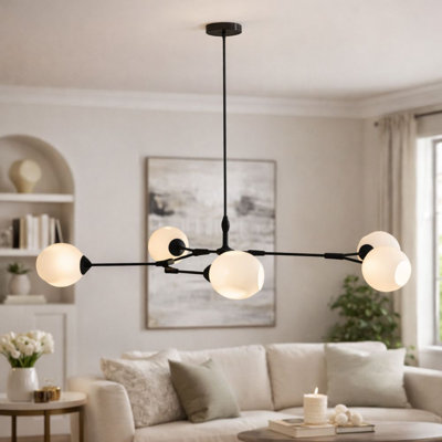 Luminaire suspendu sphère moderne 5 lumières Aurelius