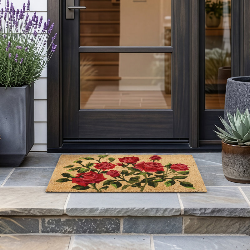 Red Roses Outdoor Doormat