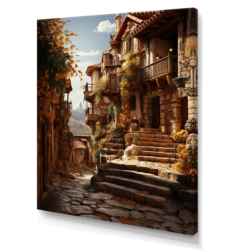 Spain Medieval Streets Of Toledoin III - Cityscapes Canvas Prints, H 32 po x l 24 po x P 1 po, Toile tendue