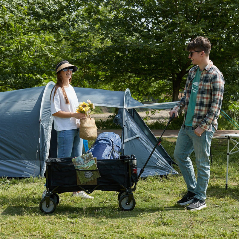 Brechtel Folding with Wheels Garden Carts