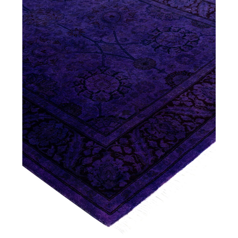 Overdyed One-of-a-Kind 3' 1" X 10' 7" Hand Knotted Area Rug