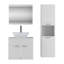 60 mm Wall Mounted Combined Vanity Unit with Vessel Ceramic Basin-570398977