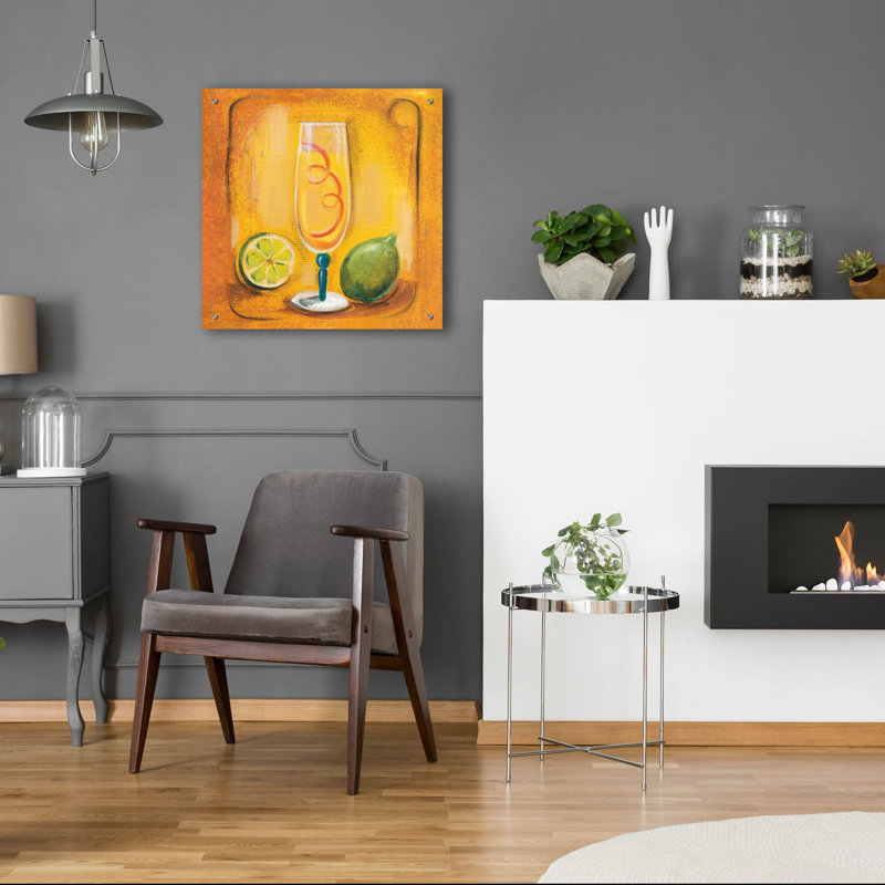  «Cheers 6» par Silvia Vassileva, art mural en verre acrylique, 24 po x 24 po, H 24 po x l 24 po