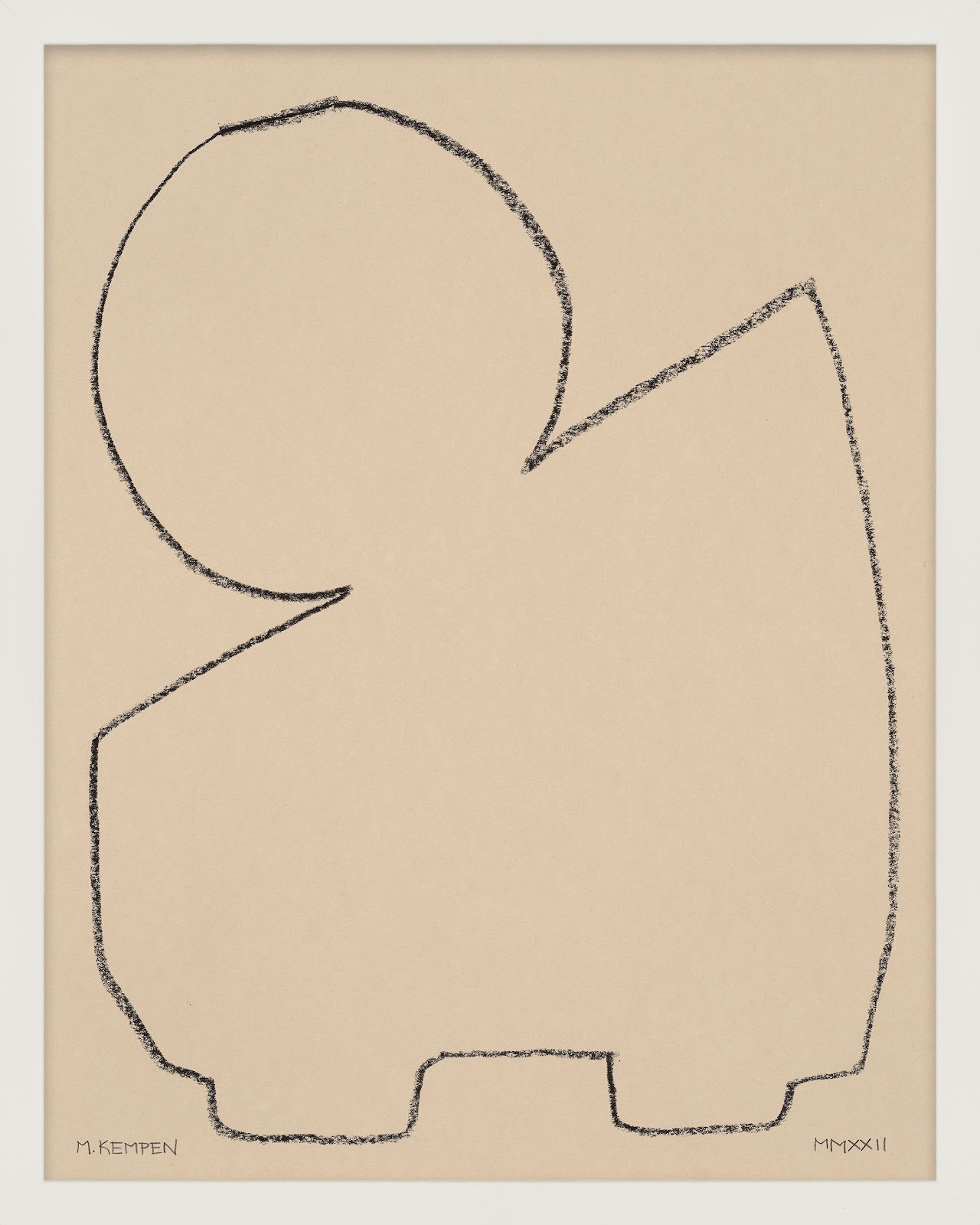Outlines 1 by Michael Kempen, 24" W x 30" H, White Framed