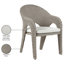 Chaise de patio d'extérieur en oléfine taupe Seacrest-129907358