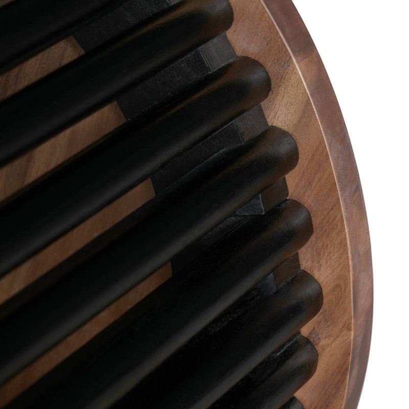 Round Solid Wood End Table