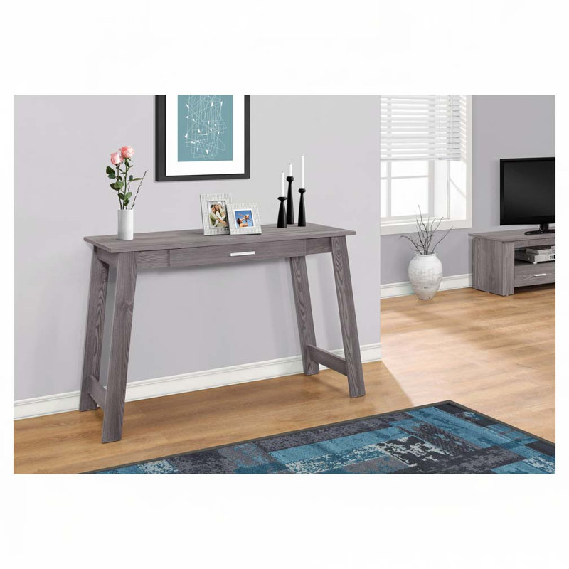Bureau d'ordinateur à domicile avec tiroirs de rangement, Gris