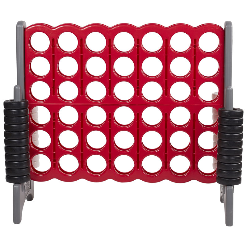 ECR4Kids Jumbo 4-To-Score, jeu géant, Rouge / Gris