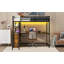 Lit mezzanine en métal et bois avec bureau et tablettes-2021526721