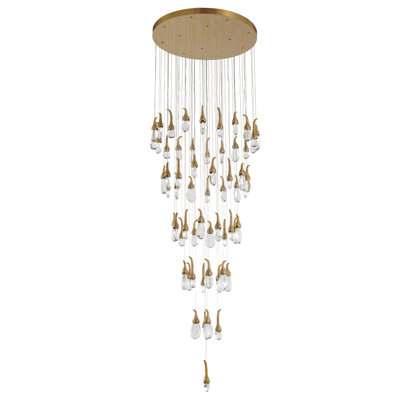 Transitional 60 Light LED Teardrop Chandelier