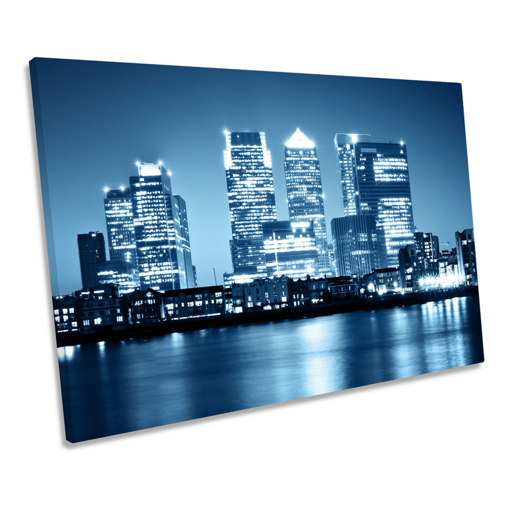 London Canary Wharf City - Wrapped Canvas Print