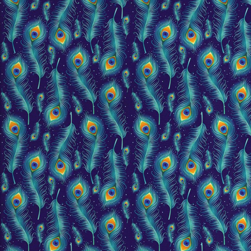 Tissu peacock, l 36 po x L 360 po