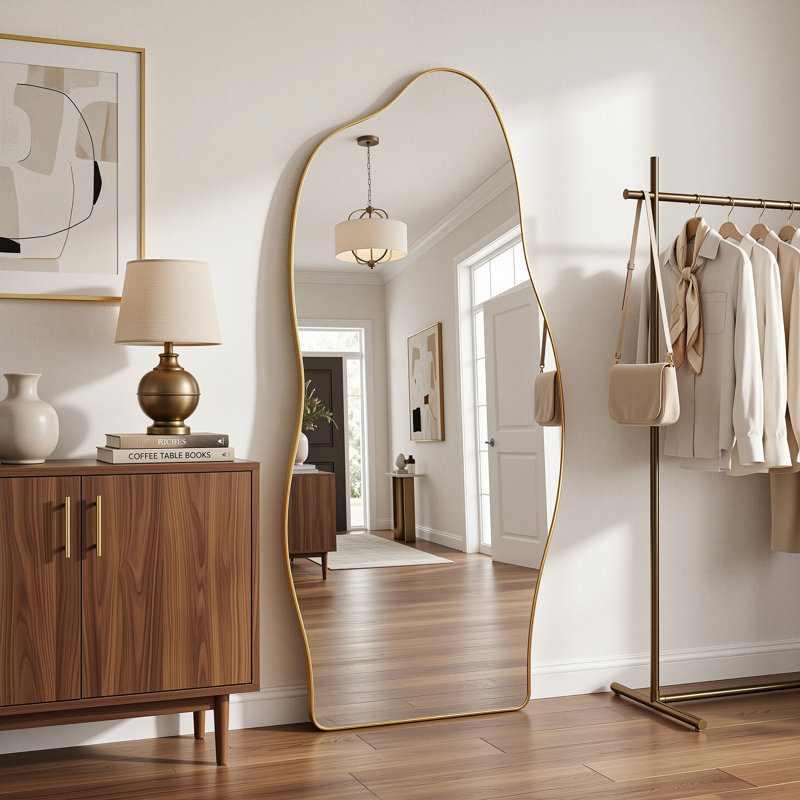 Dreamy Cloud Full-Length Mirror, Gold, 76" x 36"