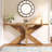70.9" Long Farmhouse Console Table, Sofa Table Behind Couch With Geometric Wooden Base, Entryway Hallway Accent Table